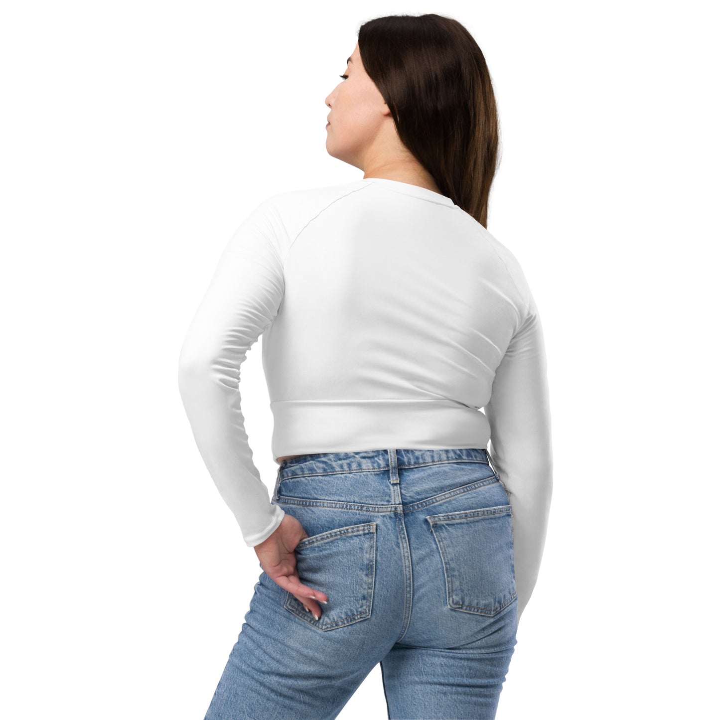 Rich Girls long-sleeve crop top