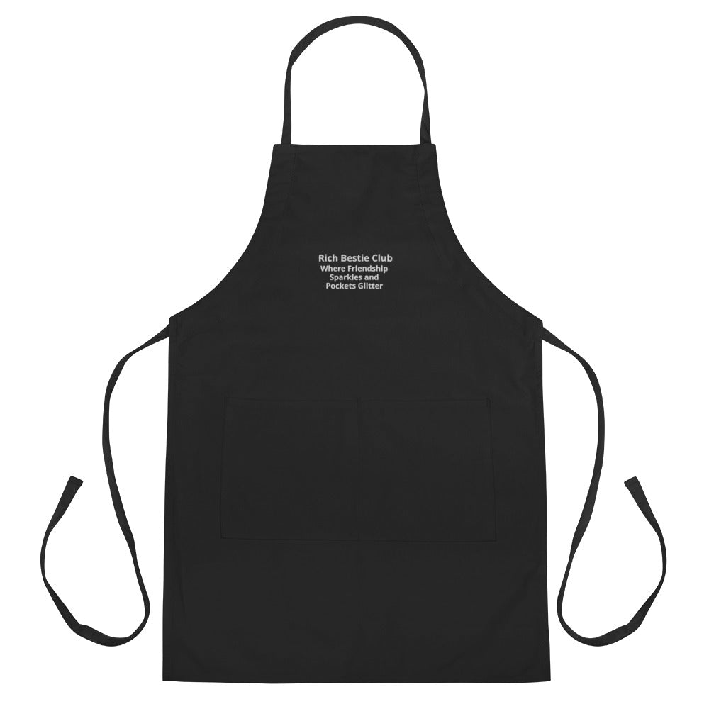 Rich Bestie Club Embroidered Apron