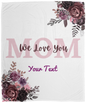Customize name MOM Plush Fleece Blanket - 50x60