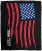 Customize American Flag Plush Fleece Blanket - 50x60