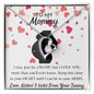 To my Mommy Necklace, BABY GIFT, Valentines day Gift, Holiday Gift, Just Because Gift