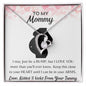 To My MOMMY Necklace, BABY GIFT, Valentines day gift, Holiday Gift, Just Because Gift