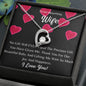 To My WIFE Necklace, BABY GIFT, Valentines day gift, Holiday Gift, Just Because Gift