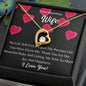 To My WIFE Necklace, BABY GIFT, Valentines day gift, Holiday Gift, Just Because Gift