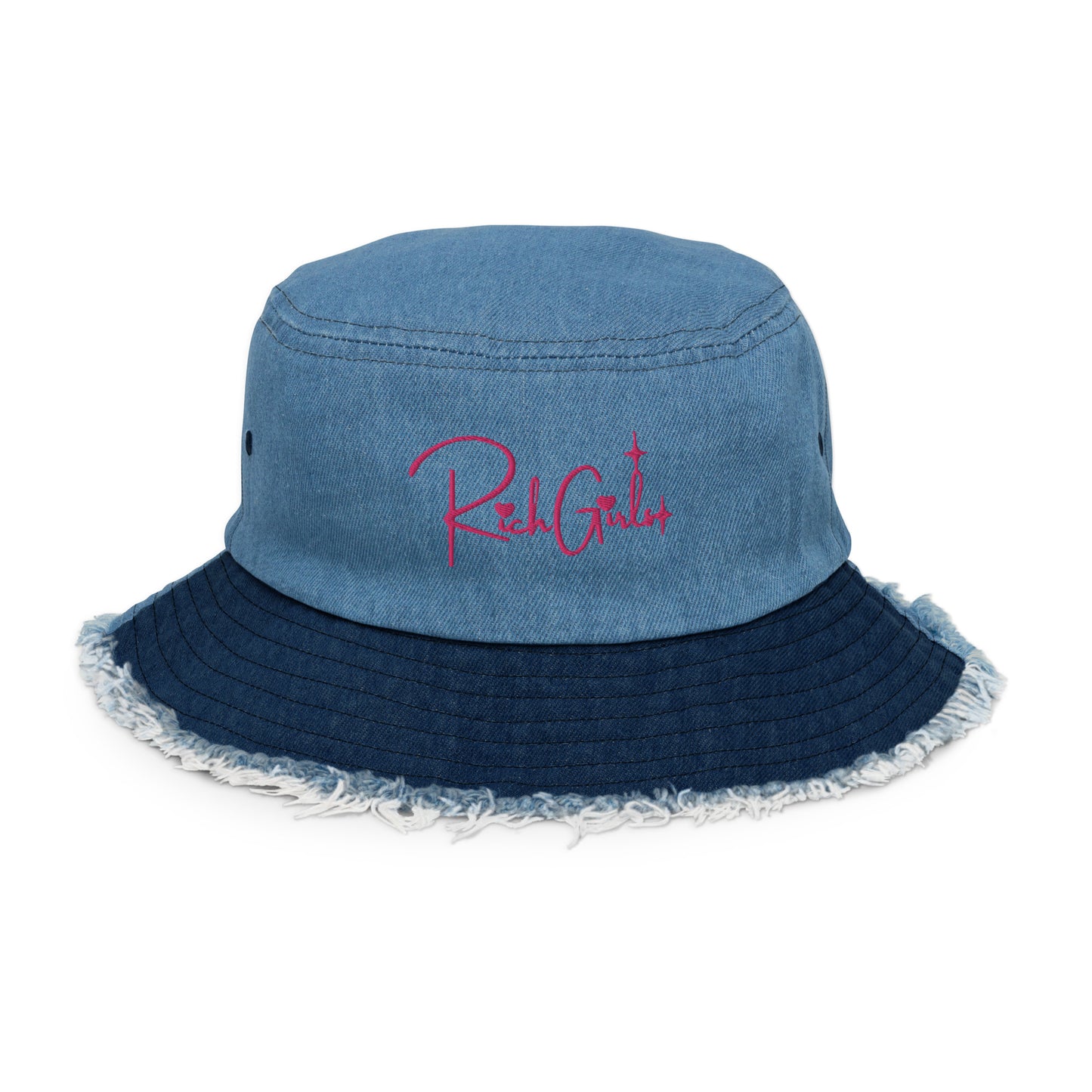 Rich Girls denim bucket hat