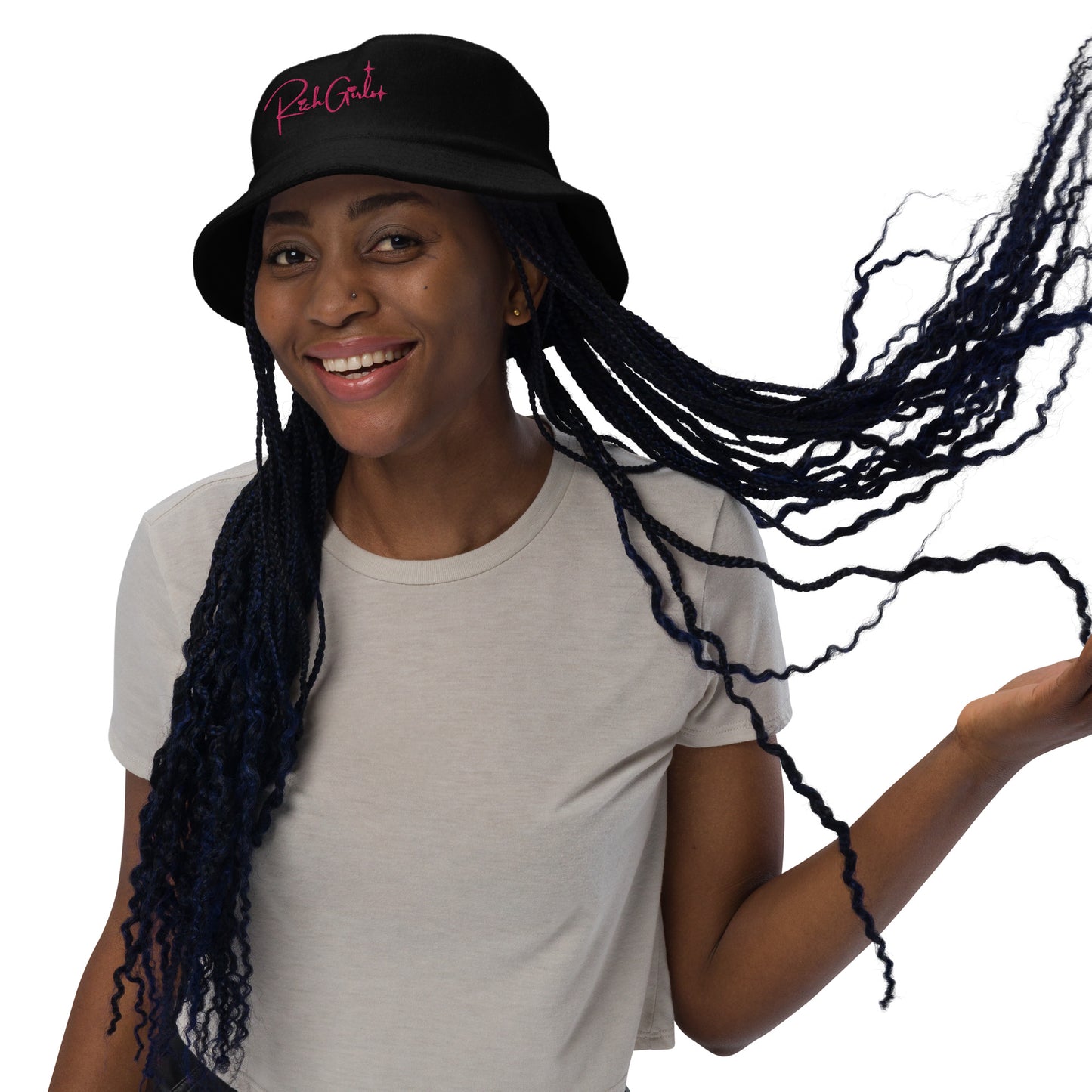 Rich Girls terry cloth bucket hat