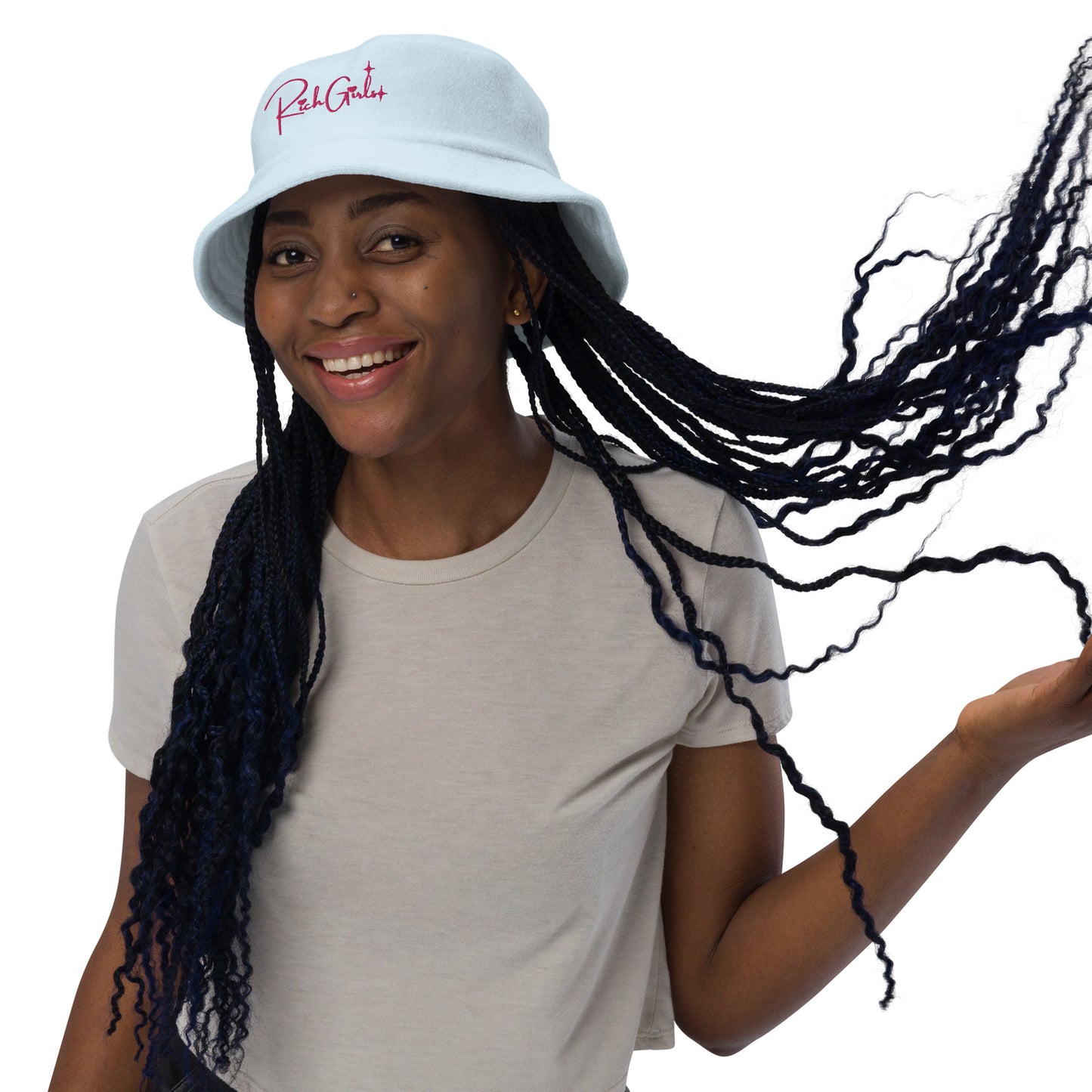 Rich Girls terry cloth bucket hat