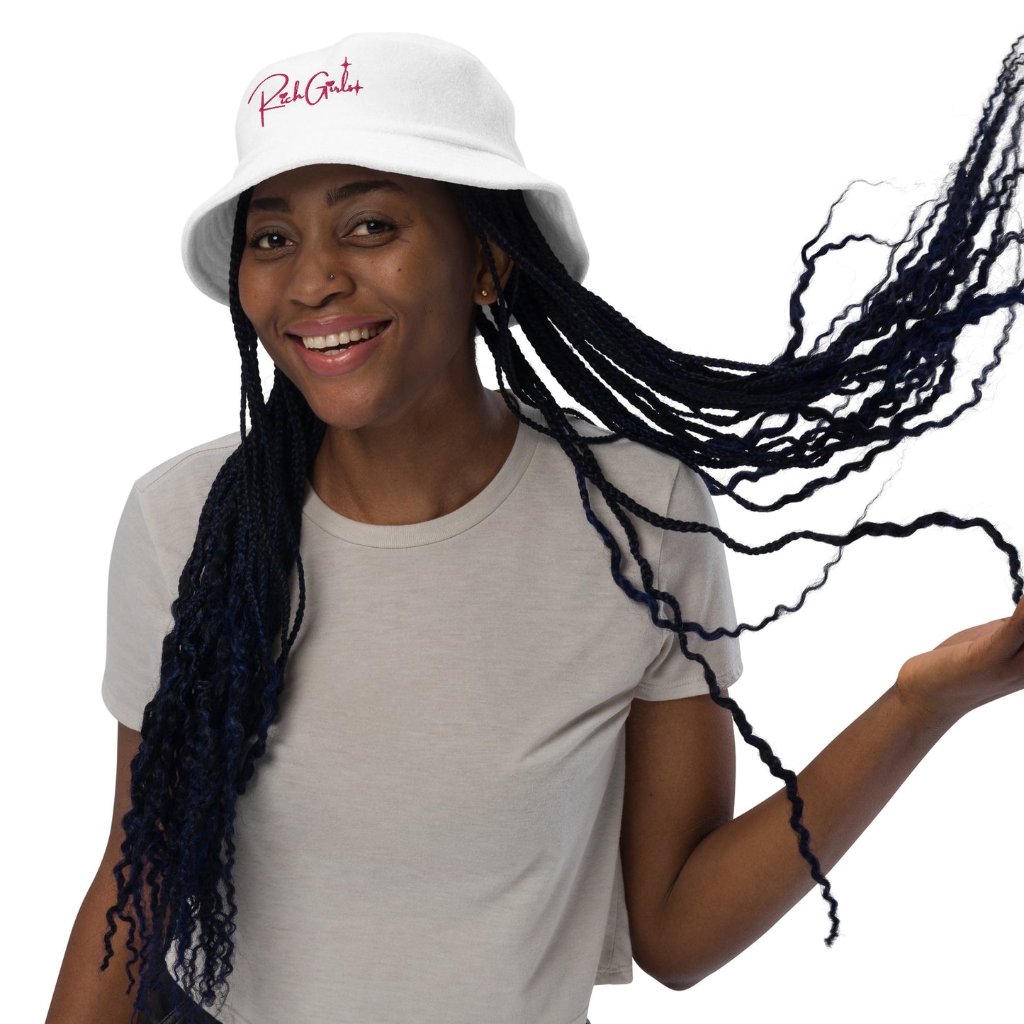 Rich Girls terry cloth bucket hat