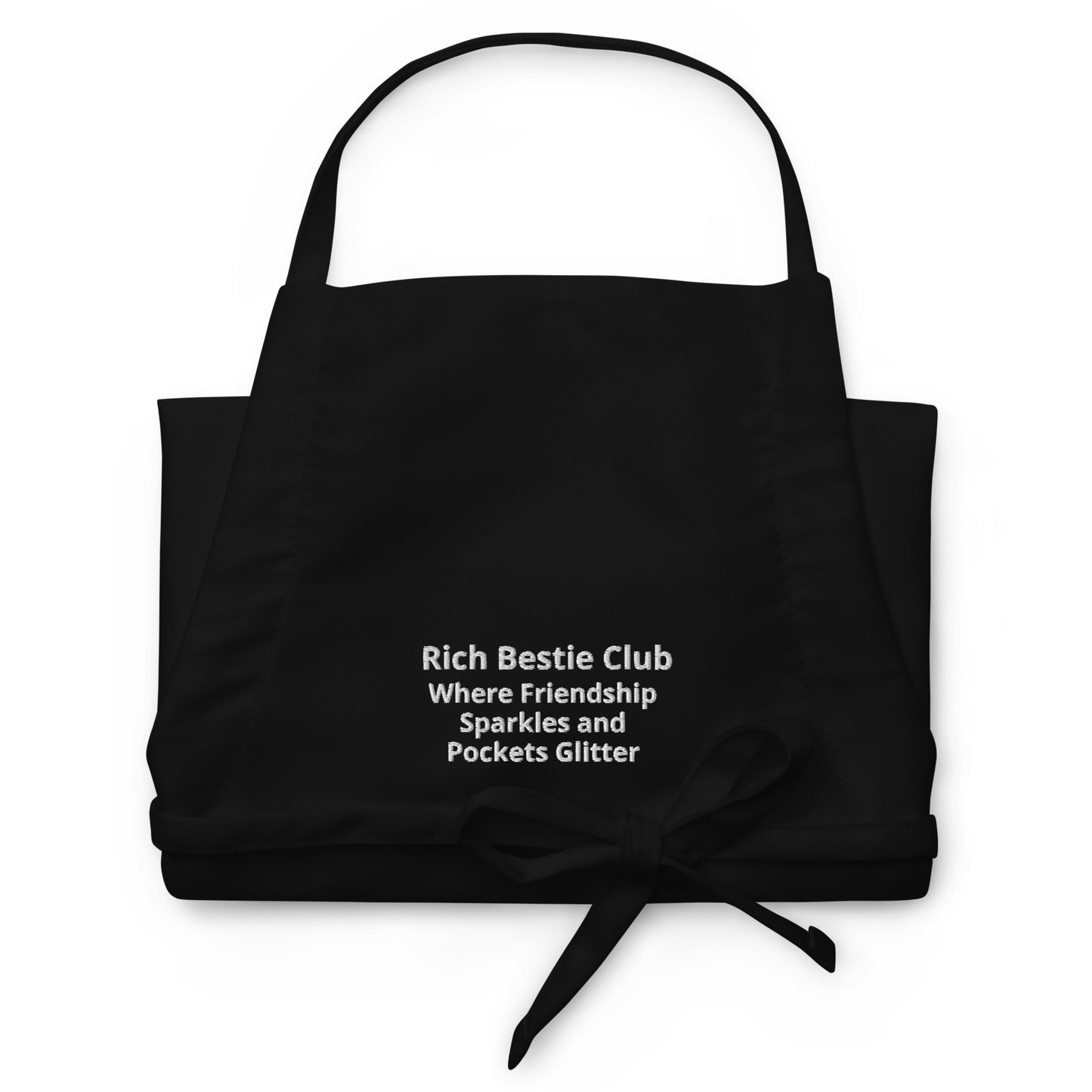 Rich Bestie Club Embroidered Apron