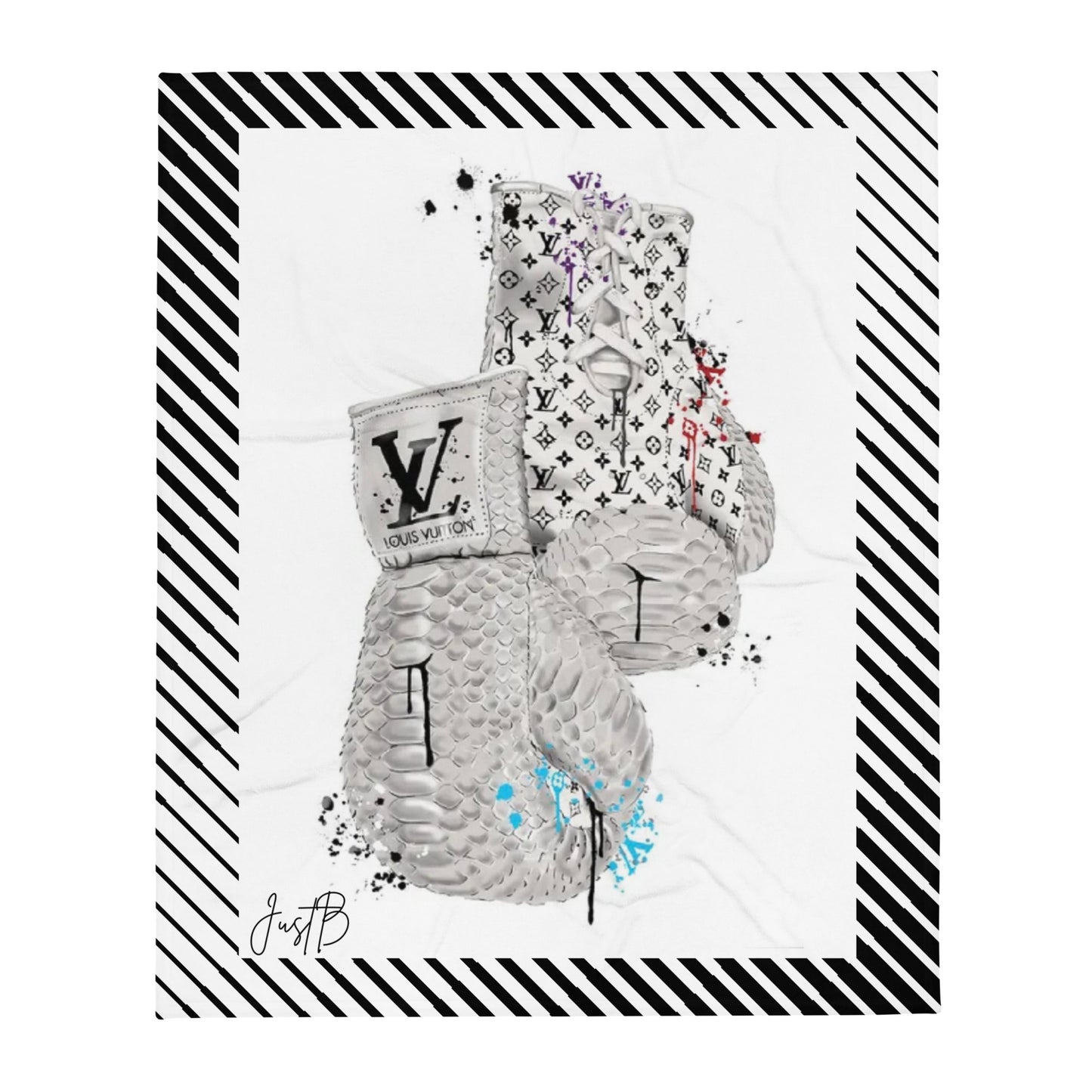 LV Boxing Throw Blanket