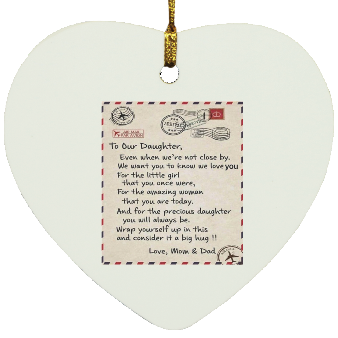 TO our Daughter Heart Ornament