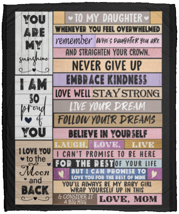 Custom Daughter and MOM Fleece Blanket
