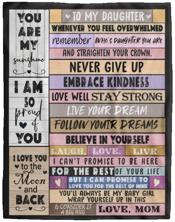 Custom Daughter and MOM Fleece Blanket
