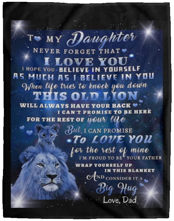 Custom Daughter and Father Fleece Blanket