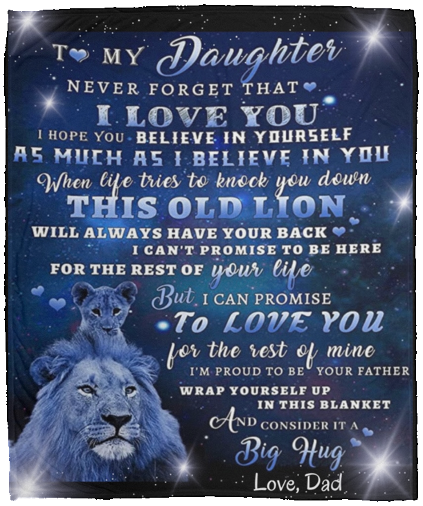 Custom Daughter and Father Fleece Blanket