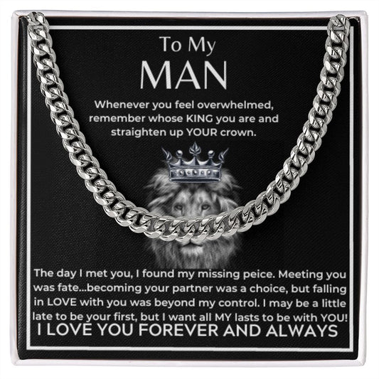 To My man Cuban Link Chain