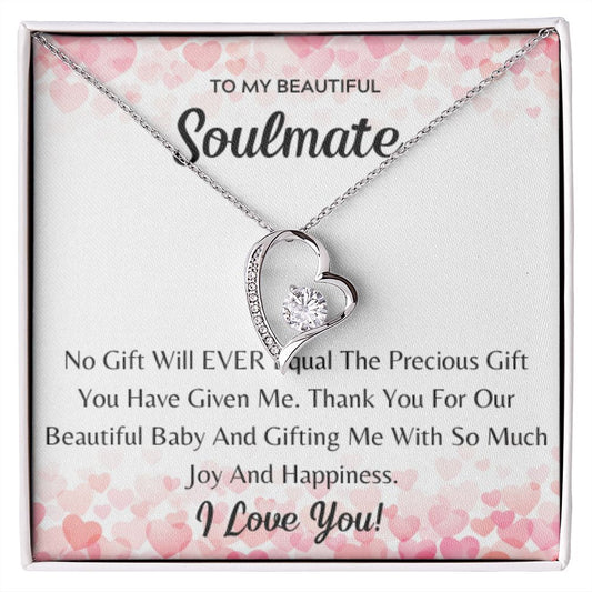 Soulmate Thank you for our beautiful baby, baby gift, push gift, holiday gift,anniversary gift, just because gift