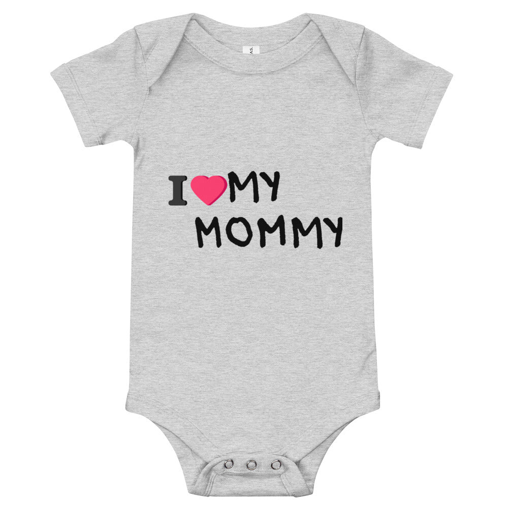 i love mommy Baby short sleeve one piece