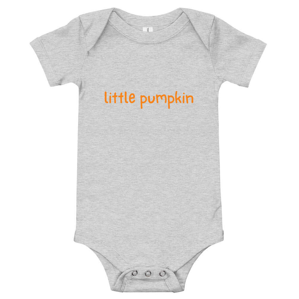 Baby short sleeve one piece little pumpkin