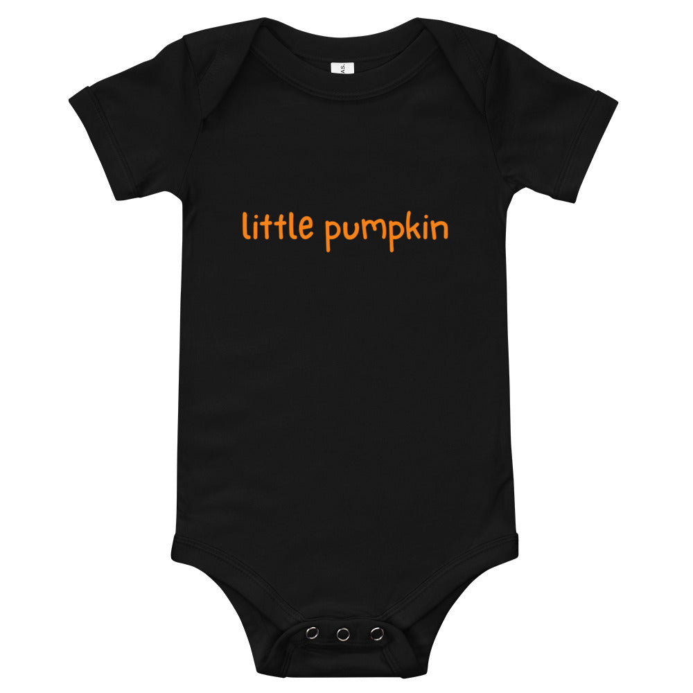 Baby short sleeve one piece little pumpkin