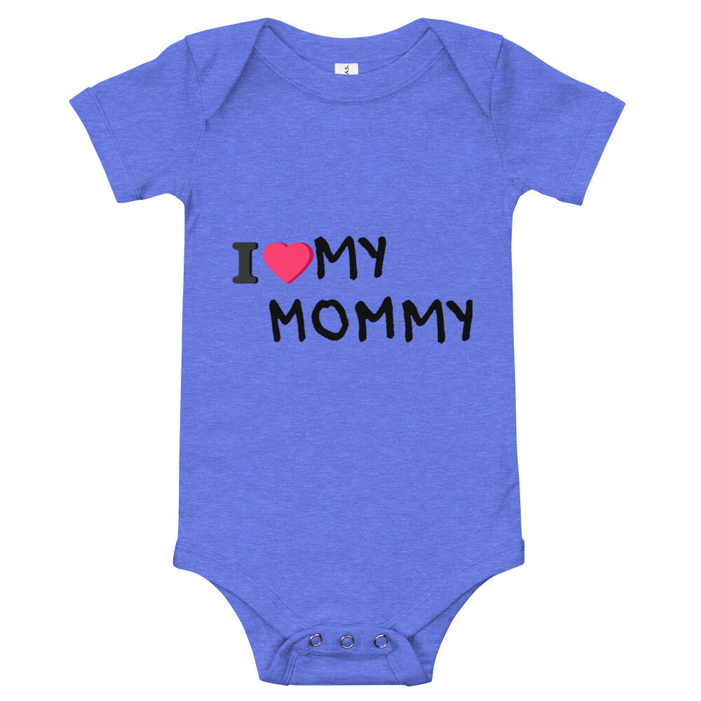 i love mommy Baby short sleeve one piece