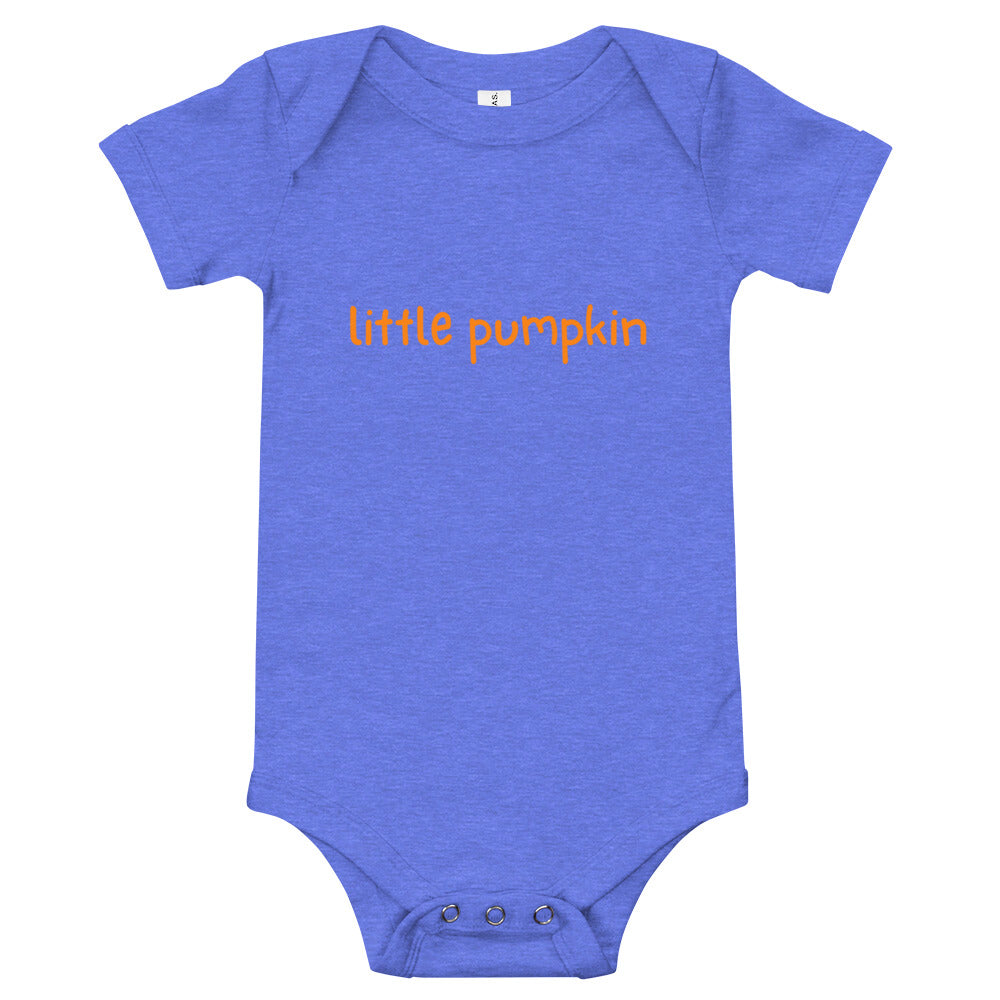 Baby short sleeve one piece little pumpkin
