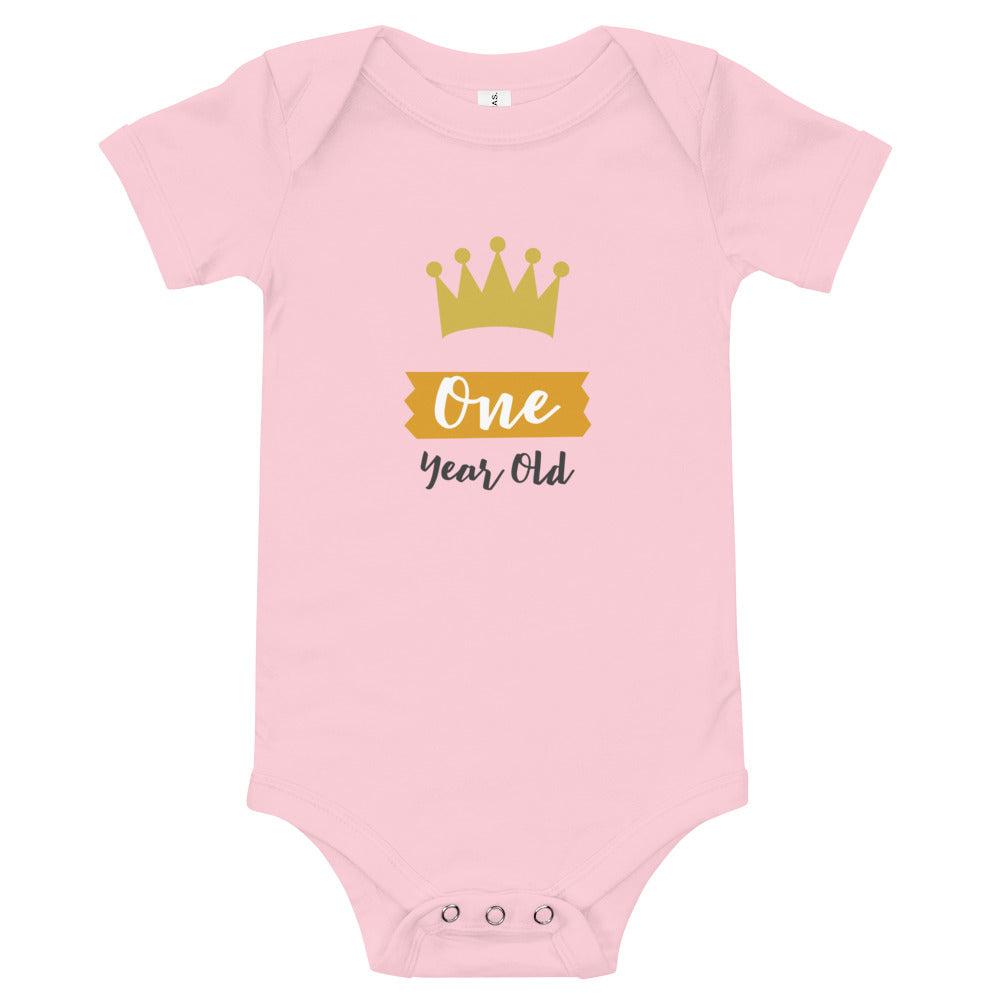 ONE YEAR OLD Baby short sleeve one piece