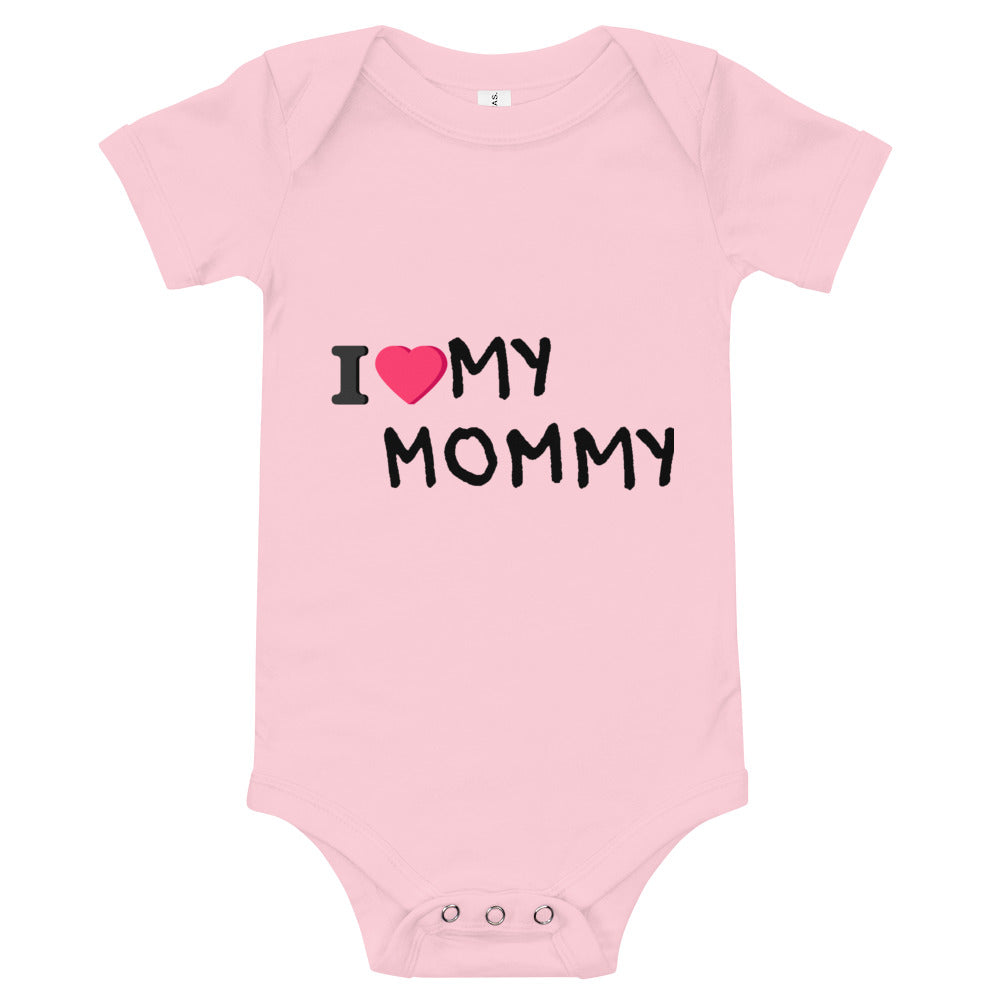 i love mommy Baby short sleeve one piece