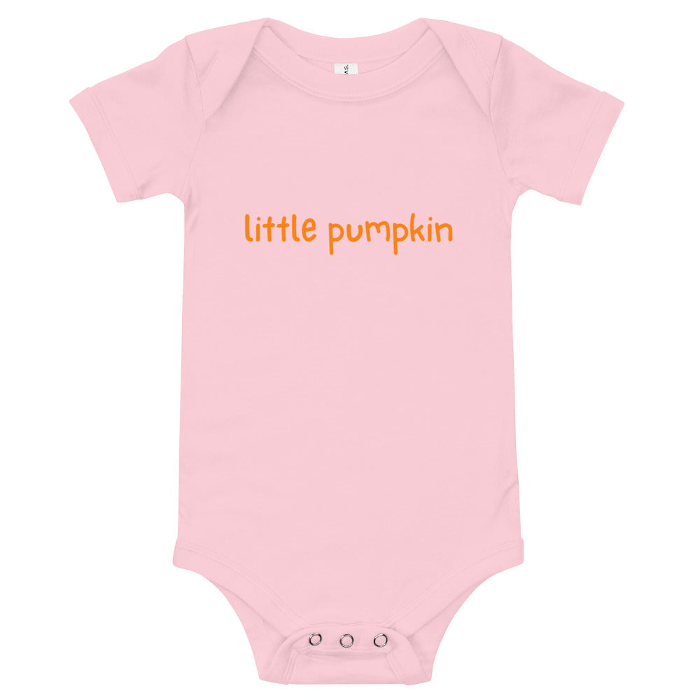 Baby short sleeve one piece little pumpkin
