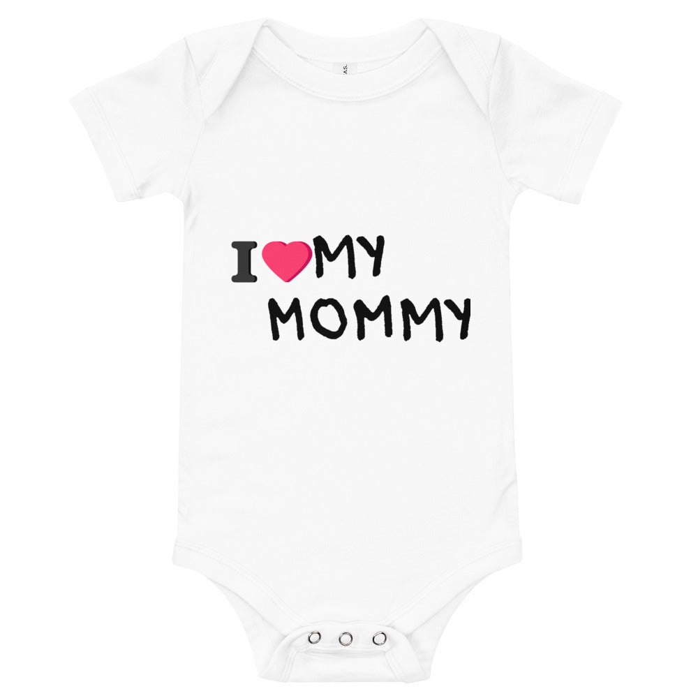 i love mommy Baby short sleeve one piece