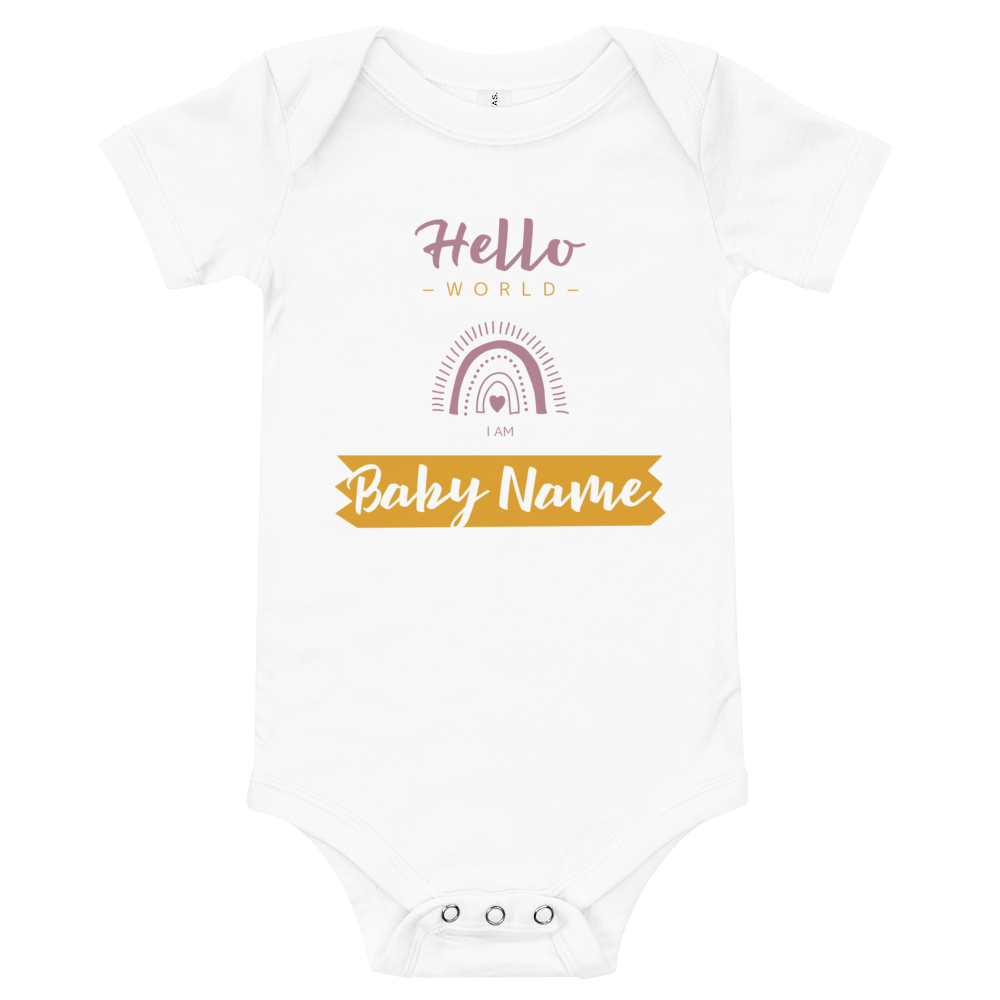 customize name Baby short sleeve one piece