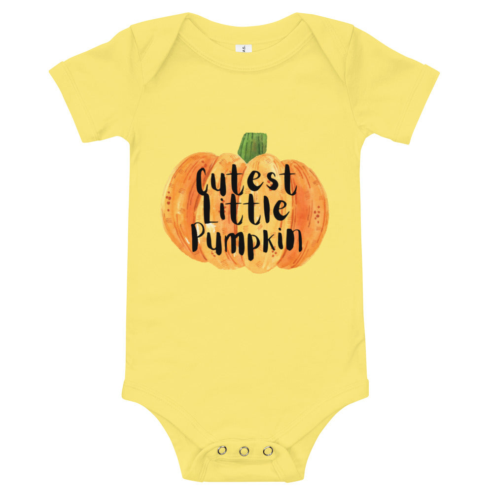 cutest little pumpkin Baby short sleeve one piece