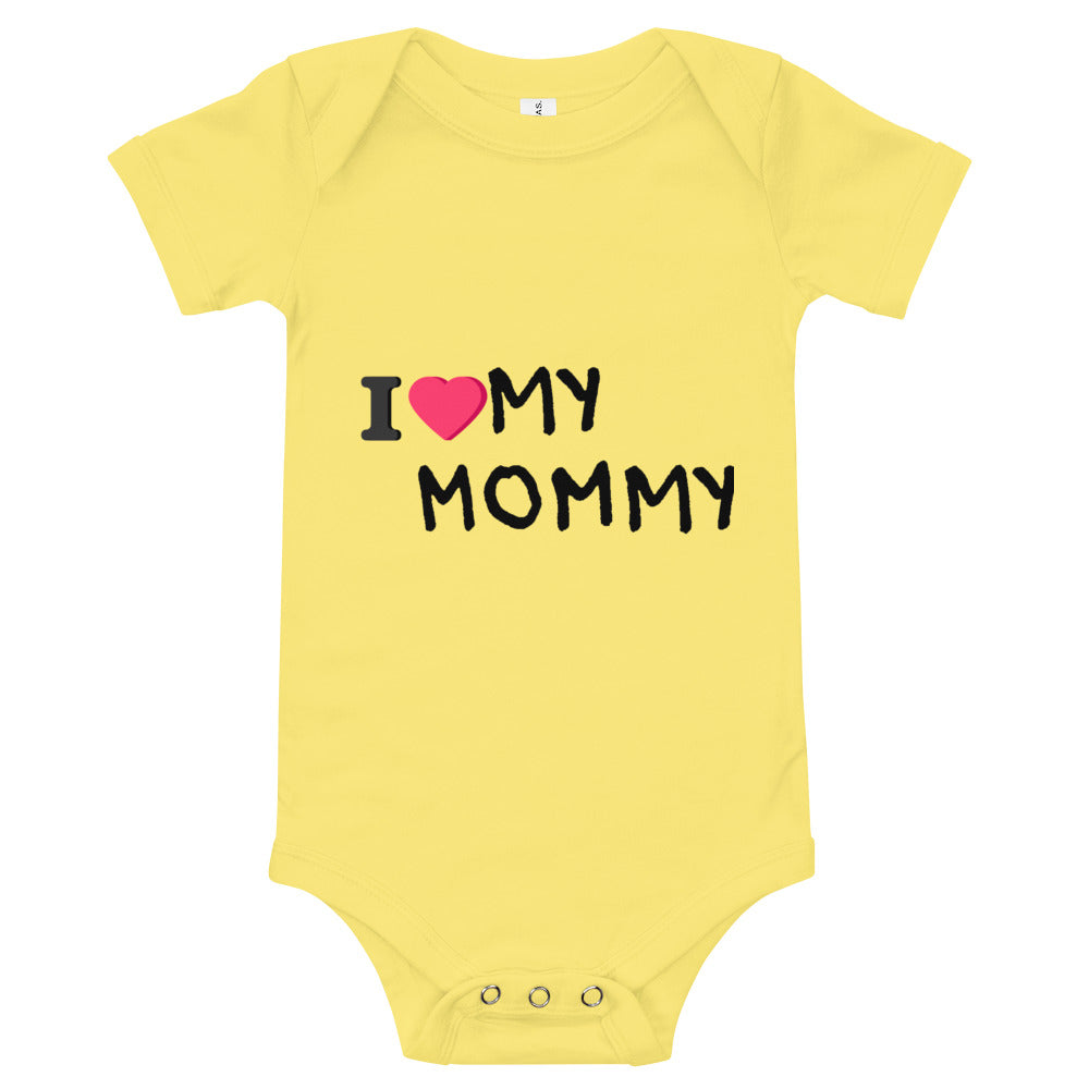 i love mommy Baby short sleeve one piece