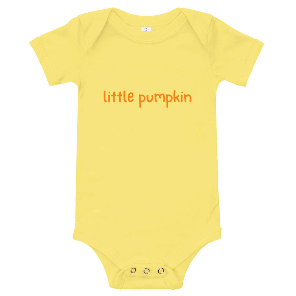 Baby short sleeve one piece little pumpkin