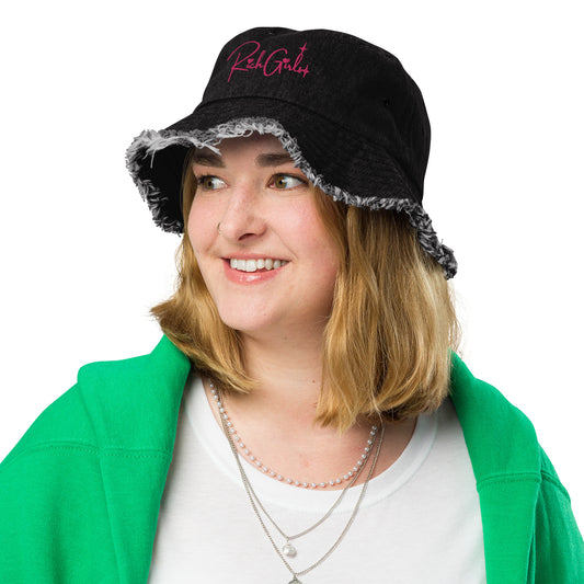 Rich Girls denim bucket hat