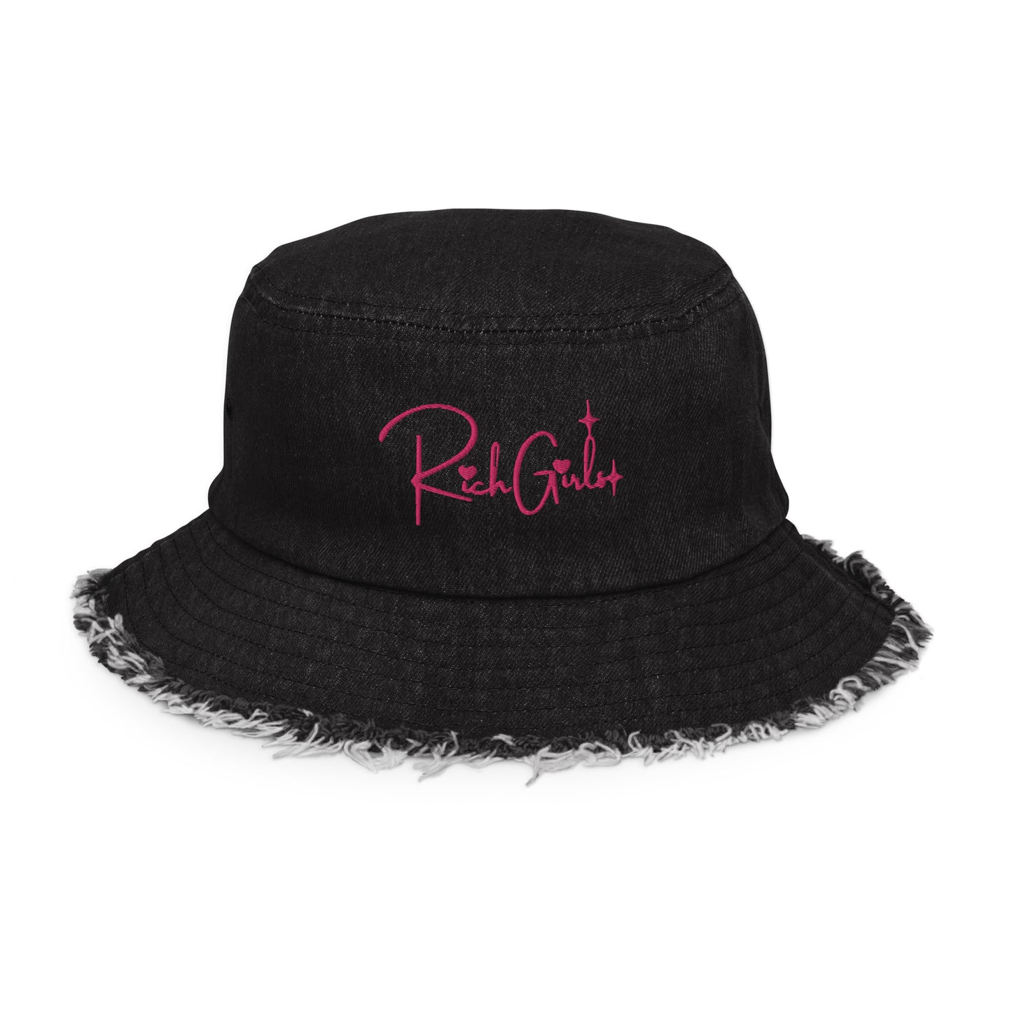 Rich Girls denim bucket hat