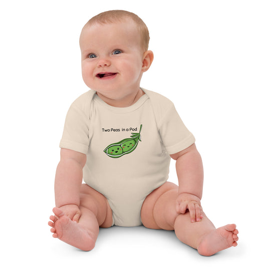 Organic Cotton Pea Pod baby bodysuit