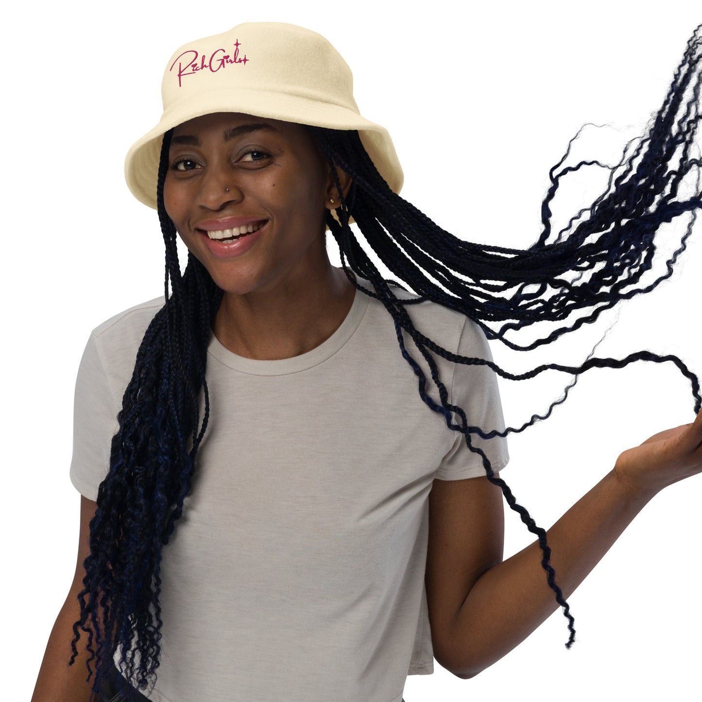 Rich Girls  terry cloth bucket hat